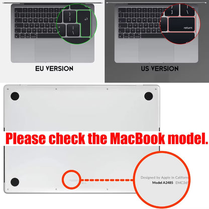 Clear Ultra Thin TPU Keyboard Cover for Macbook Air 13.6 Inch M5 M4 M3 M2 M1 Chip and Pro 14 13 15 16 Inch EU & US Layout