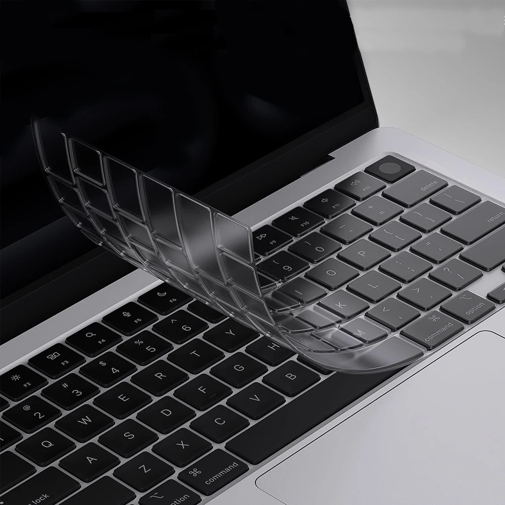 Clear Ultra Thin TPU Keyboard Cover for Macbook Air 13.6 Inch M5 M4 M3 M2 M1 Chip and Pro 14 13 15 16 Inch EU & US Layout