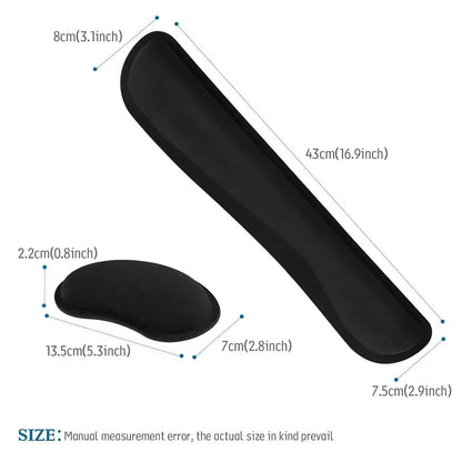 Widen Memory Foam Nonslip Mouse Pad Wrist Support Keyboard Wrist Rest Support for Office, Computer, Laptop & Mac & Comfortable