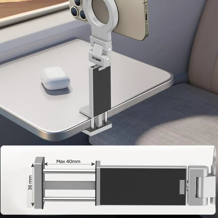 Foldable Magnetic Phone Holder Essentials Flexible Rotation Magsafe Airplane Travel Mount for Iphone 16-12 Smartphone