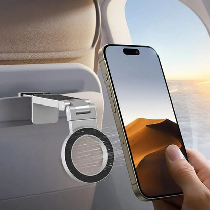 Foldable Magnetic Phone Holder Essentials Flexible Rotation Magsafe Airplane Travel Mount for Iphone 16-12 Smartphone
