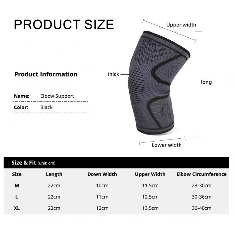 1 Piece Elbow Support Elastic Gym Fitness Nylon Protective Pad Absorb Sweat Sports Safety Basketball...